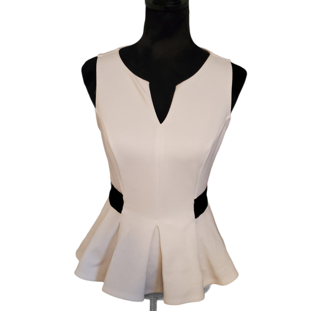 Elle Women's Peplum Sleeveless Top Size XS